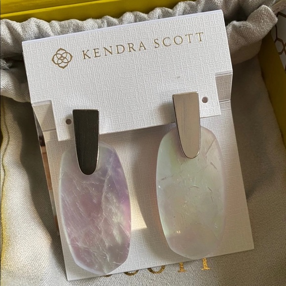 Kendra Scott Aragon Silver Drop Earrings - Picture 4 of 4